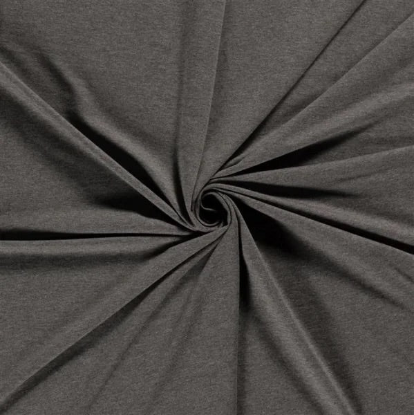 Dunkelgrau meliert Uni French Terry Vorbestellung